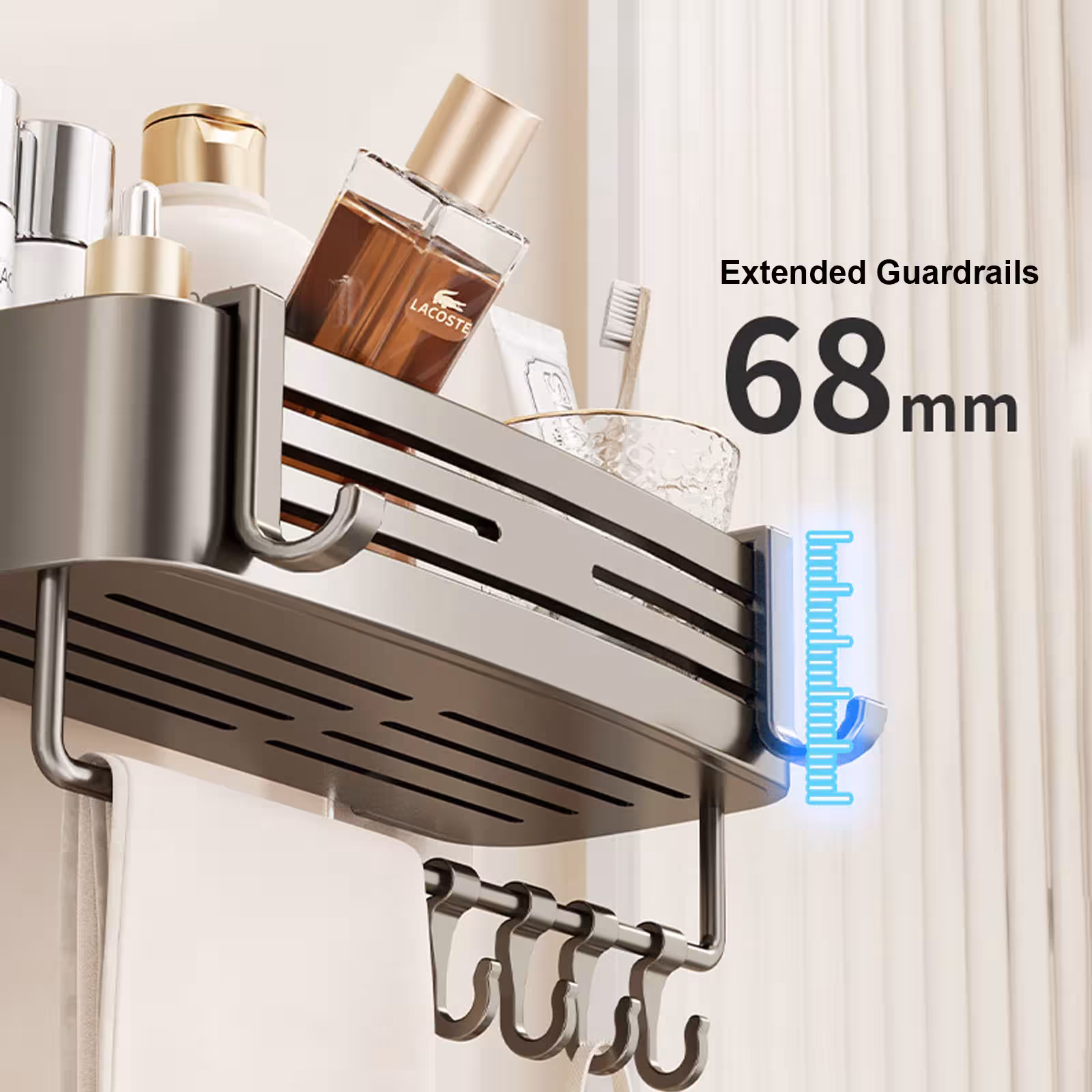 supporto da parete per bagno, senza foratura
