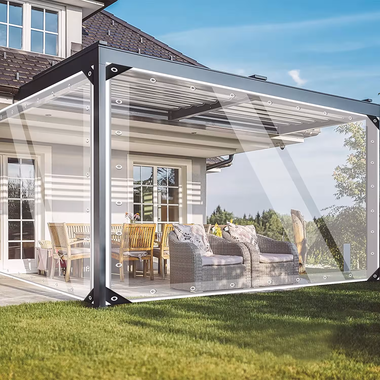 waterproof transparent awning cover