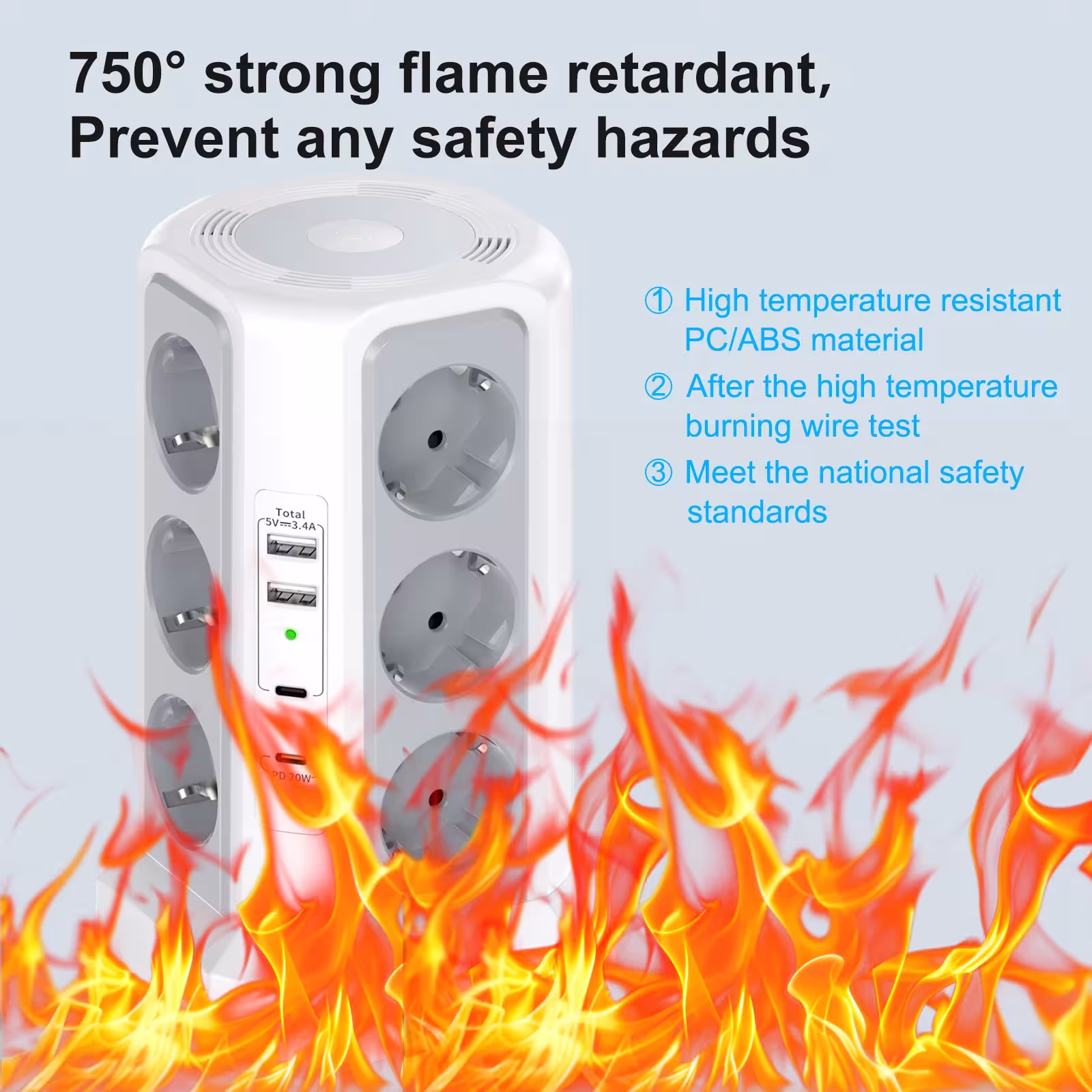 Extension cord with overvoltage protection