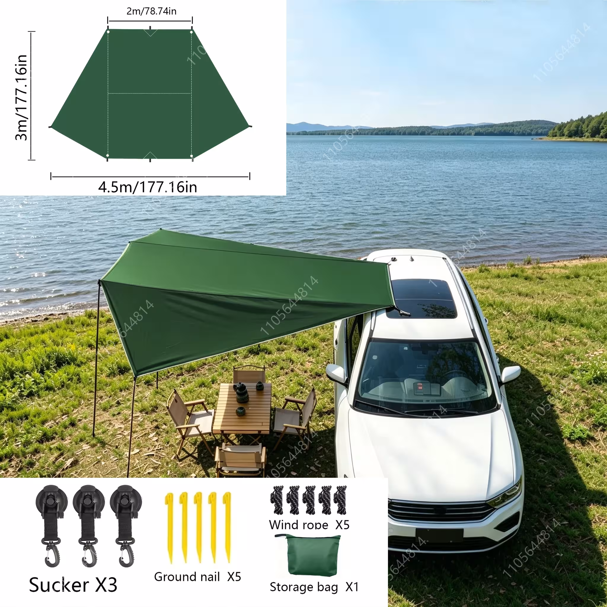tenda laterale parasole per auto