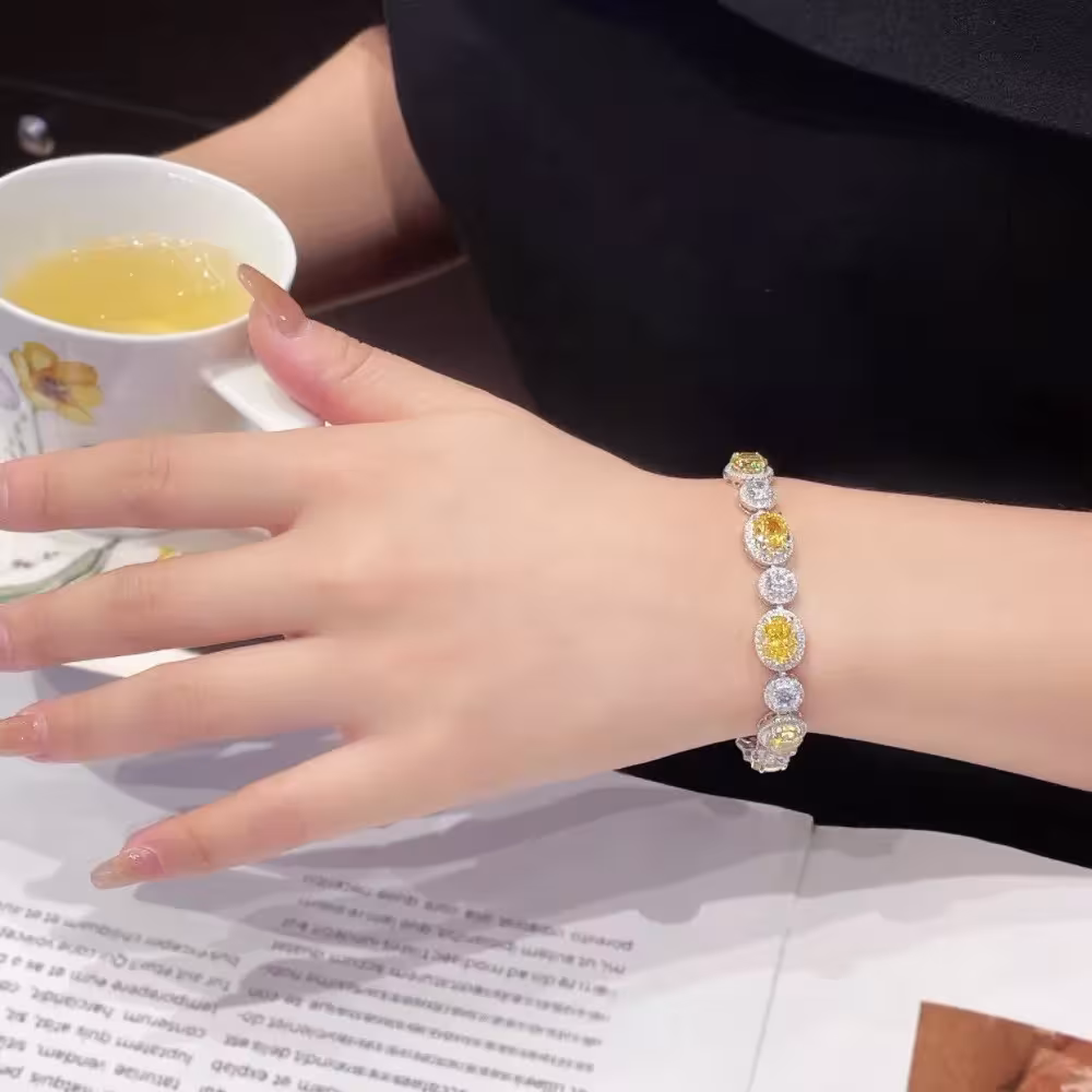 bracciale in argento 925 con topazio