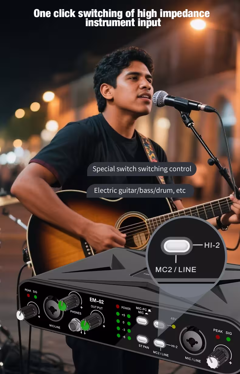 Audio interface with microphone