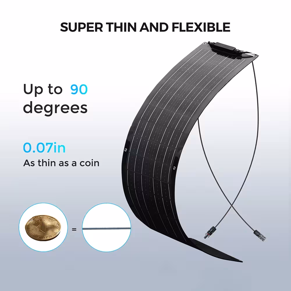 Kit de paneles solares flexibles de 50W.