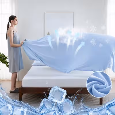 Summer Ice Silk Cooling Blanket Lightweight Breathable Multi-functional Cooling Bed Blanket Multiple Colors for Home Hotel 1