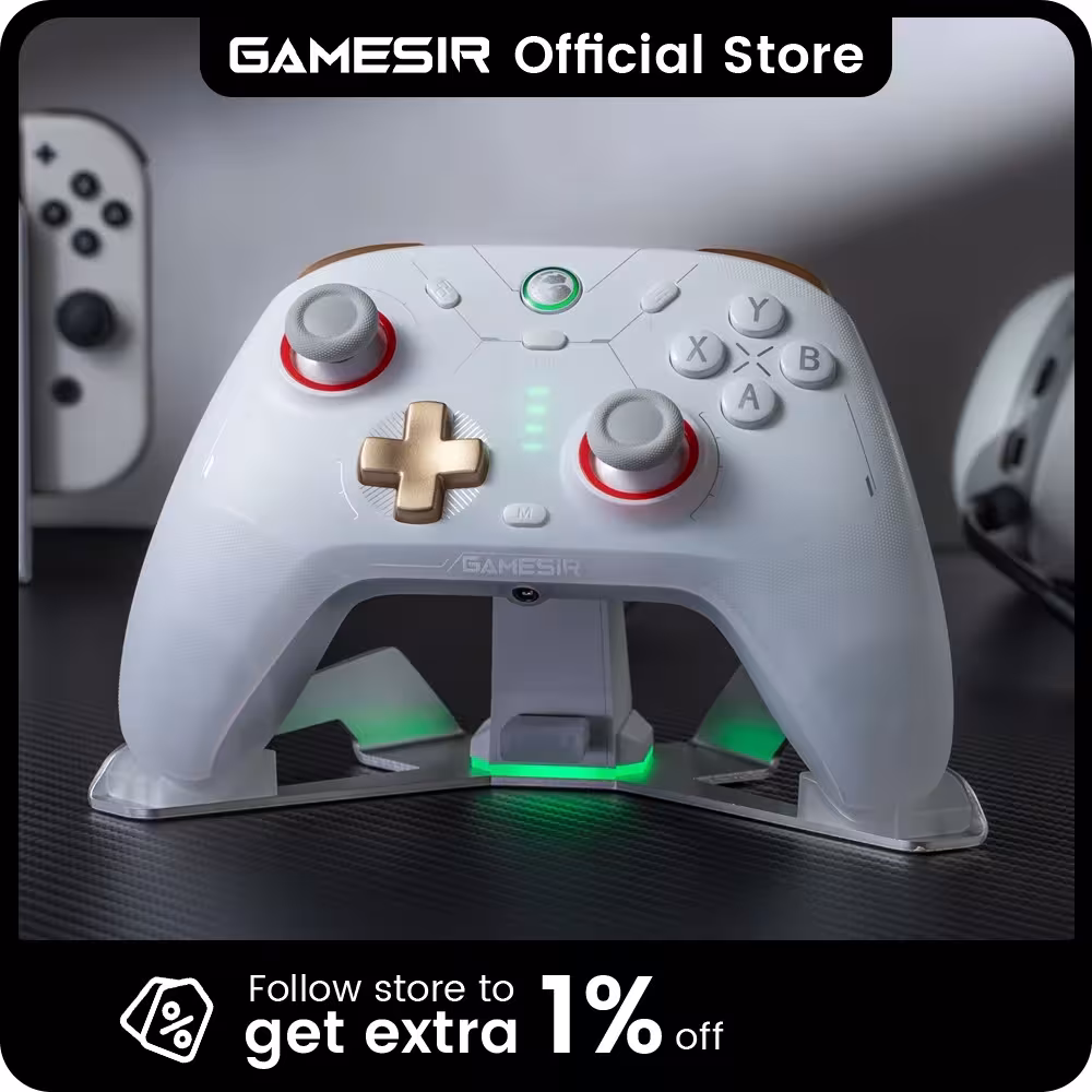 Manette de jeu sans fil GameSir Cyclone 2 pour Switch, PC, iOS, Android avec joysticks à effet Hall