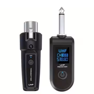 Système de microphone sans fil UHF avec récepteur XLR pour microphones dynamiques et mélangeurs