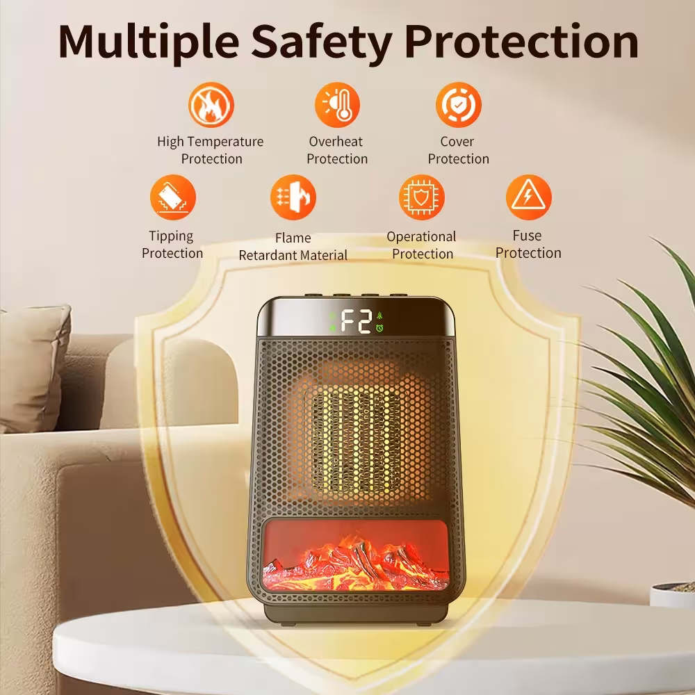 Electric heater with flame effect