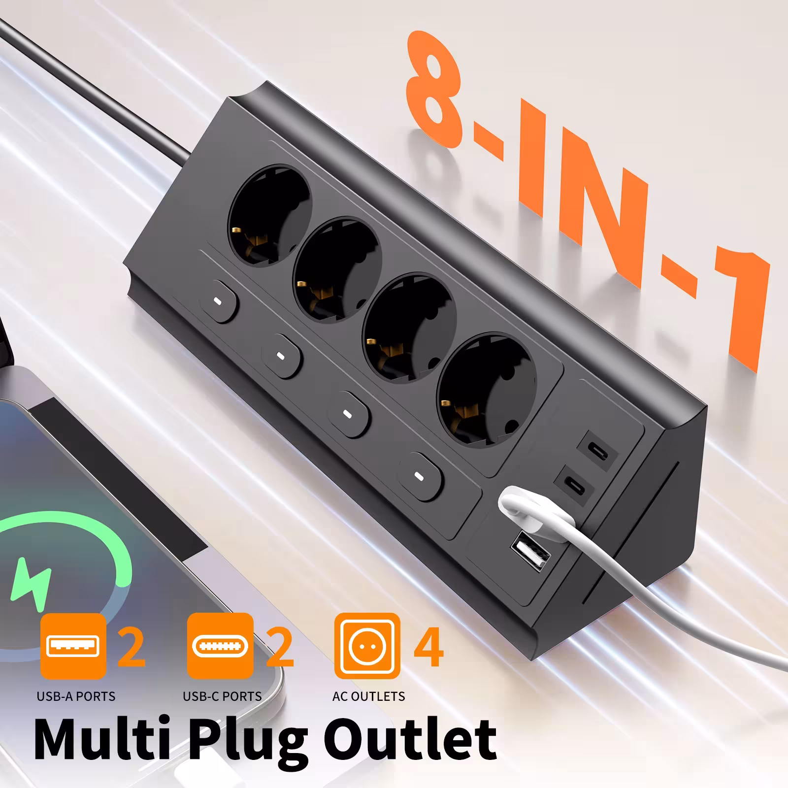 extensión de cable de escritorio angular