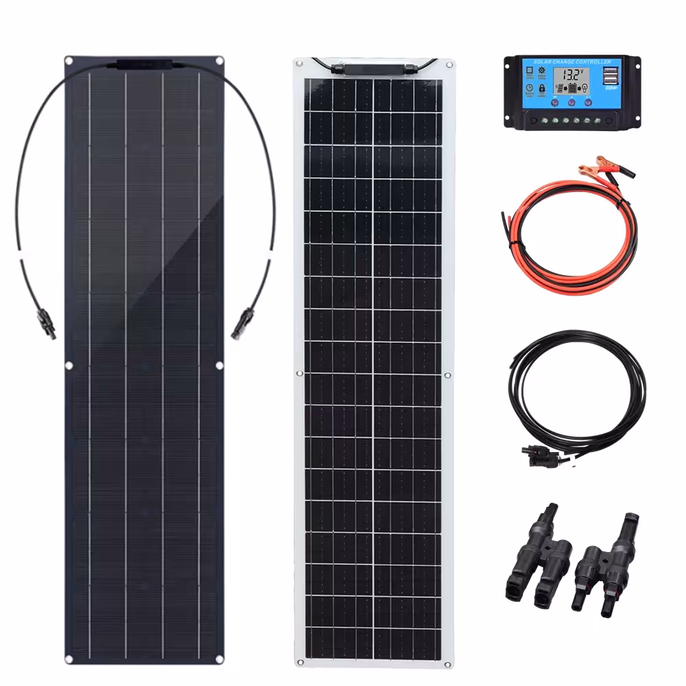 Kit de paneles solares flexibles de 50W.