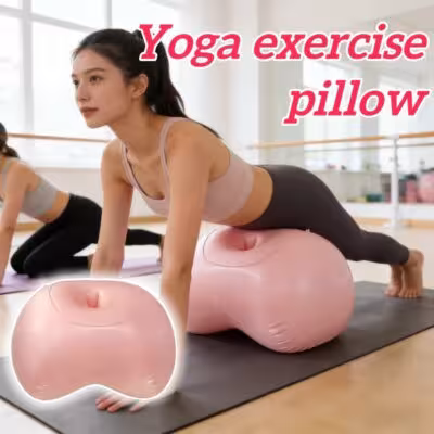 Fitness and Outdoor Equipment Pink Inflatable Cushion Fitness Ball Yoga Ball Waist Strength Training Home Training Supplies 1