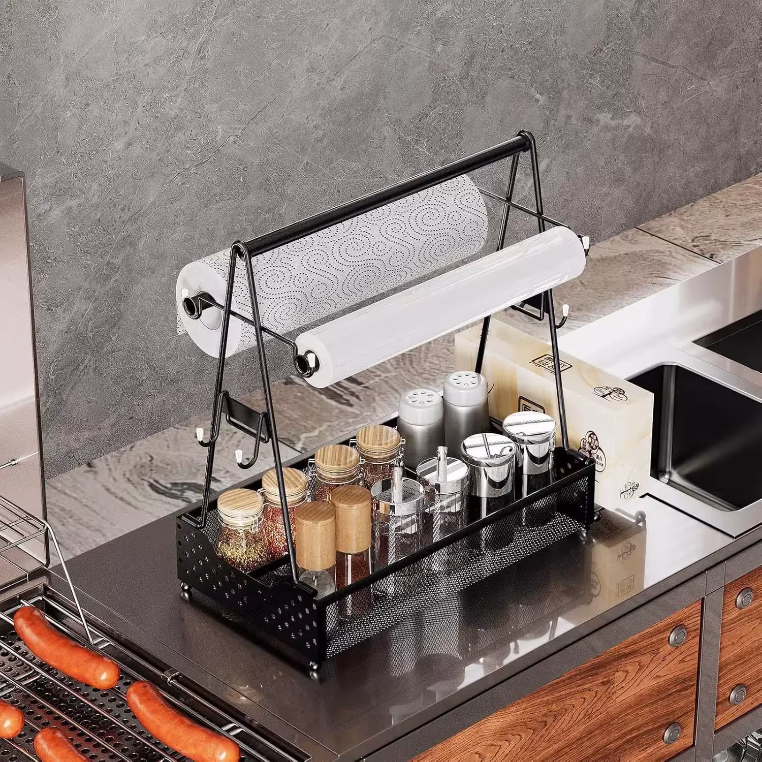 organizador para accesorios de barbacoa