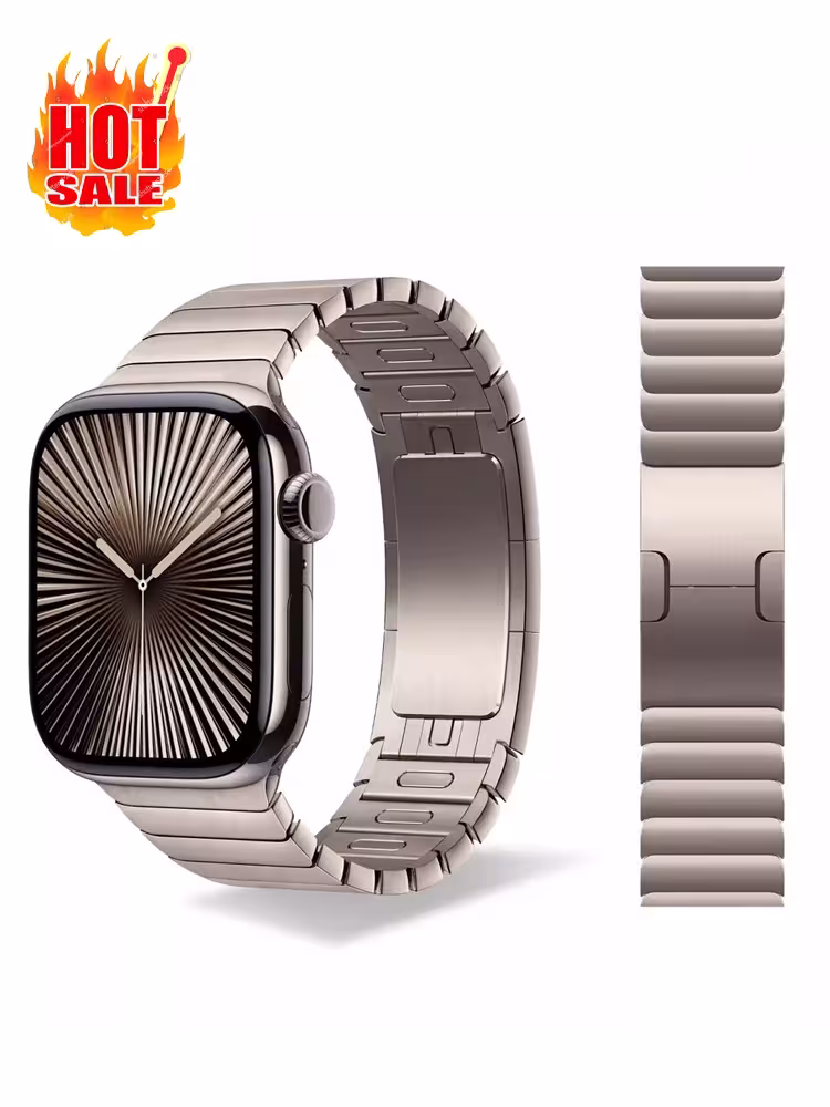 Metalinė grandininė apyrankė Apple Watch dirželiui 38-49mm, Series 3-11, SE, Ultra