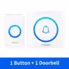 1 bouton - 1 cloche - blanc