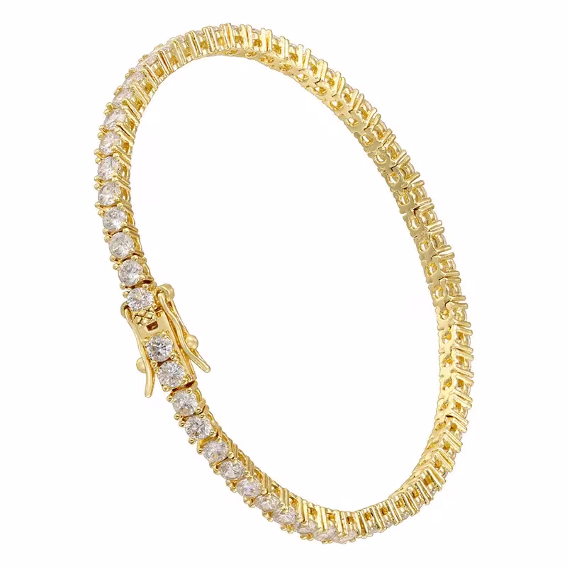 Braccialetto tennis in moissanite.