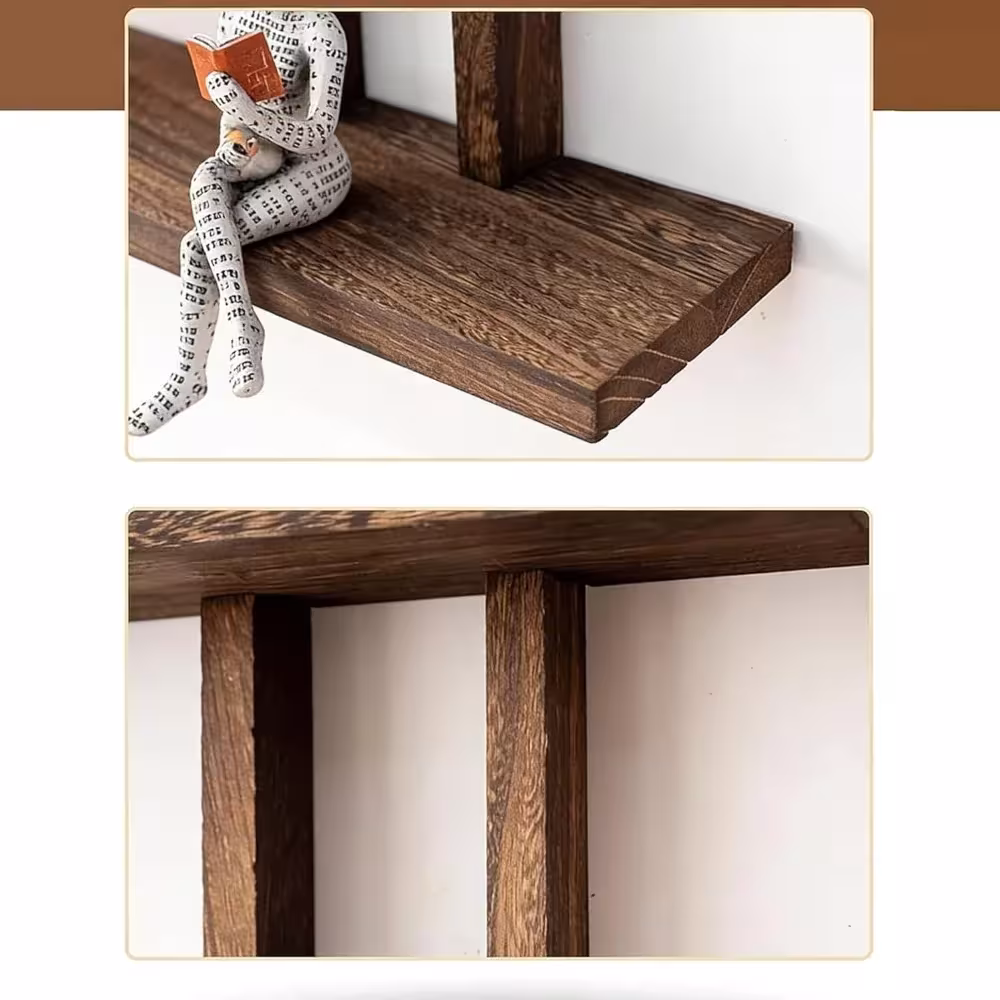 Three-tier wall shelf