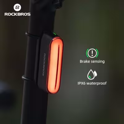 ROCKBROS magnetinis dviračio galinis žibintas, IPX6 apsauga nuo vandens, 7 švietimo režimai