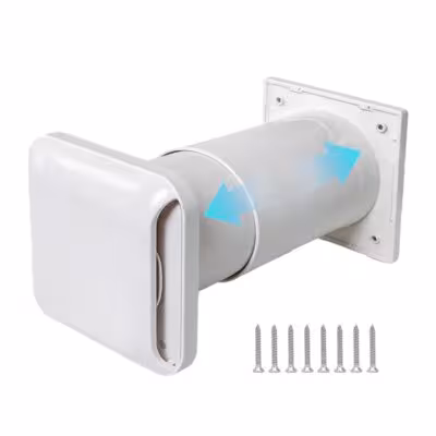 Adjustable Wall Vent Kit Through Wall Exhaust Intake Set Airflow Ventilation Kit T With Rainproof Louvers And Air Filters 1