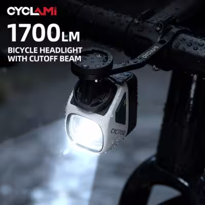 CYCLAMI CYC1700 Wireless Remote Hanging Bike Headlight High Brightness Cutoff Line Front Light 4000mAh 1700 Lumen Aluminum Alloy 1