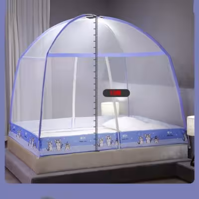Summer Dome Fall-Proof Mosquito Net for Double Bed Folding Installation-Free Double Door Mosquito Nets for Adult Child Camping 1