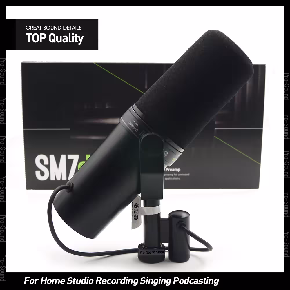 SM7DB dinaminis vokalinis mikrofonas su integruotu iki stiprintuvu podcast’ams