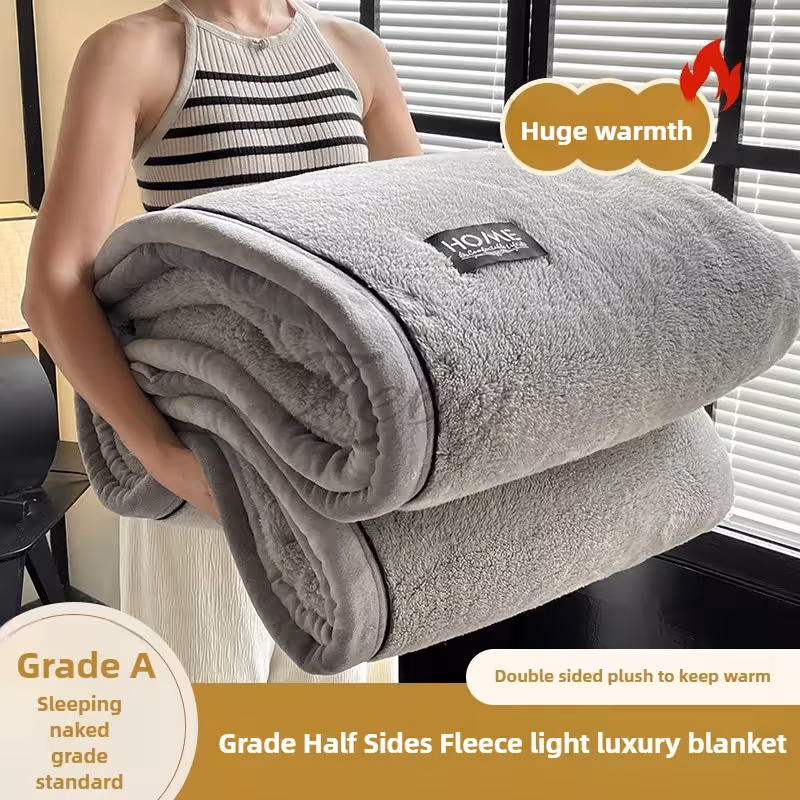 Morbida coperta in pile per l'inverno, calda coperta per divano, disponibile in diverse dimensioni