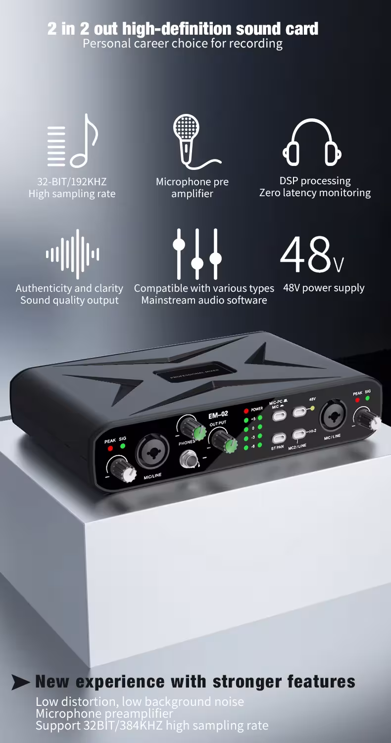 Audio interface with microphone