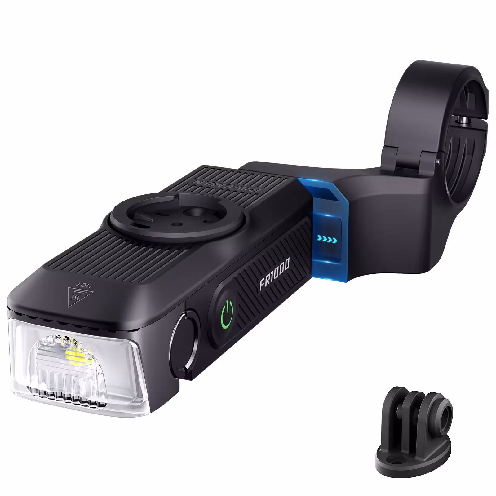 Linterna para bicicleta RAVEMEN FR1000 con soporte GPS, USB-C, 1000 lm, 3000mAh