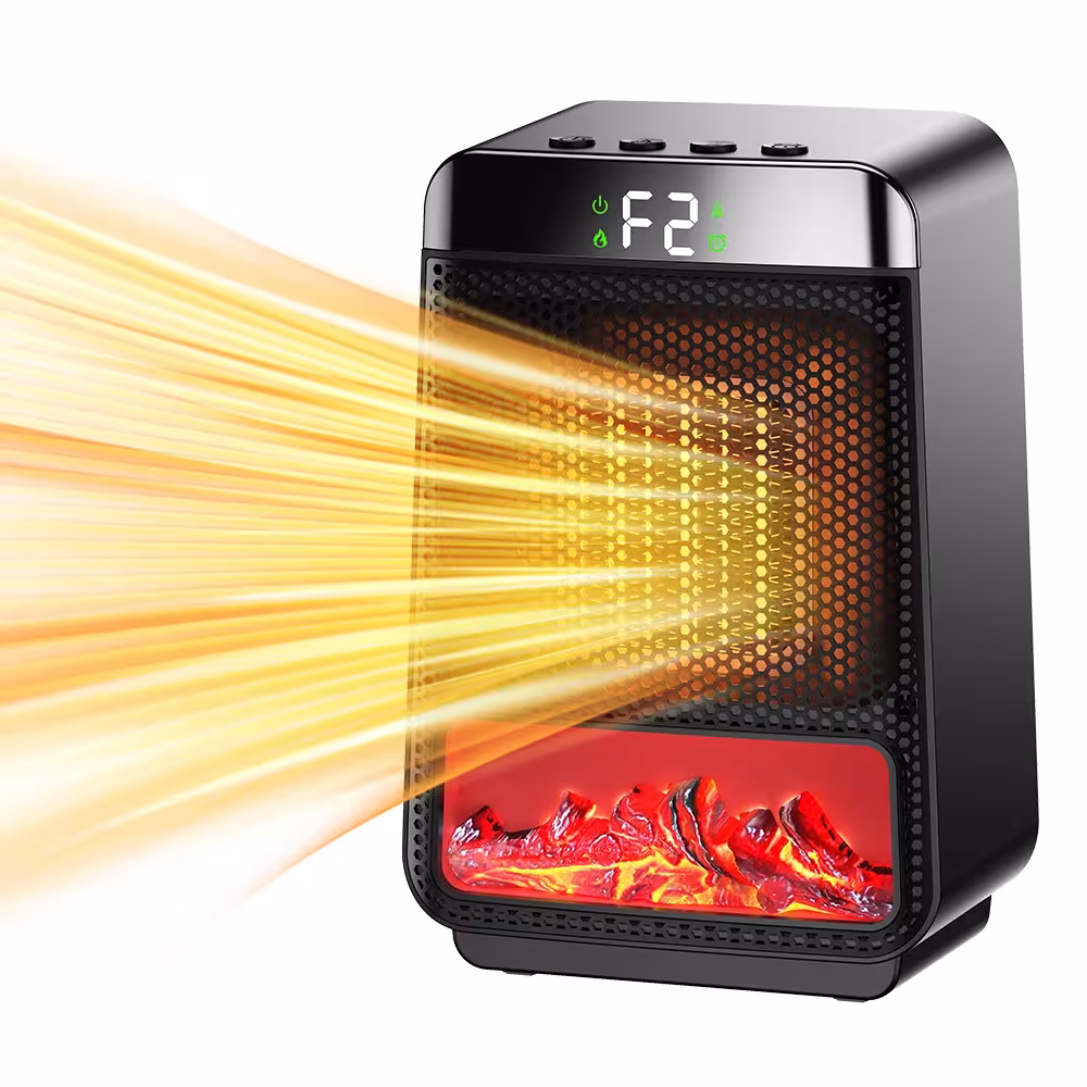 Electric heater with flame effect