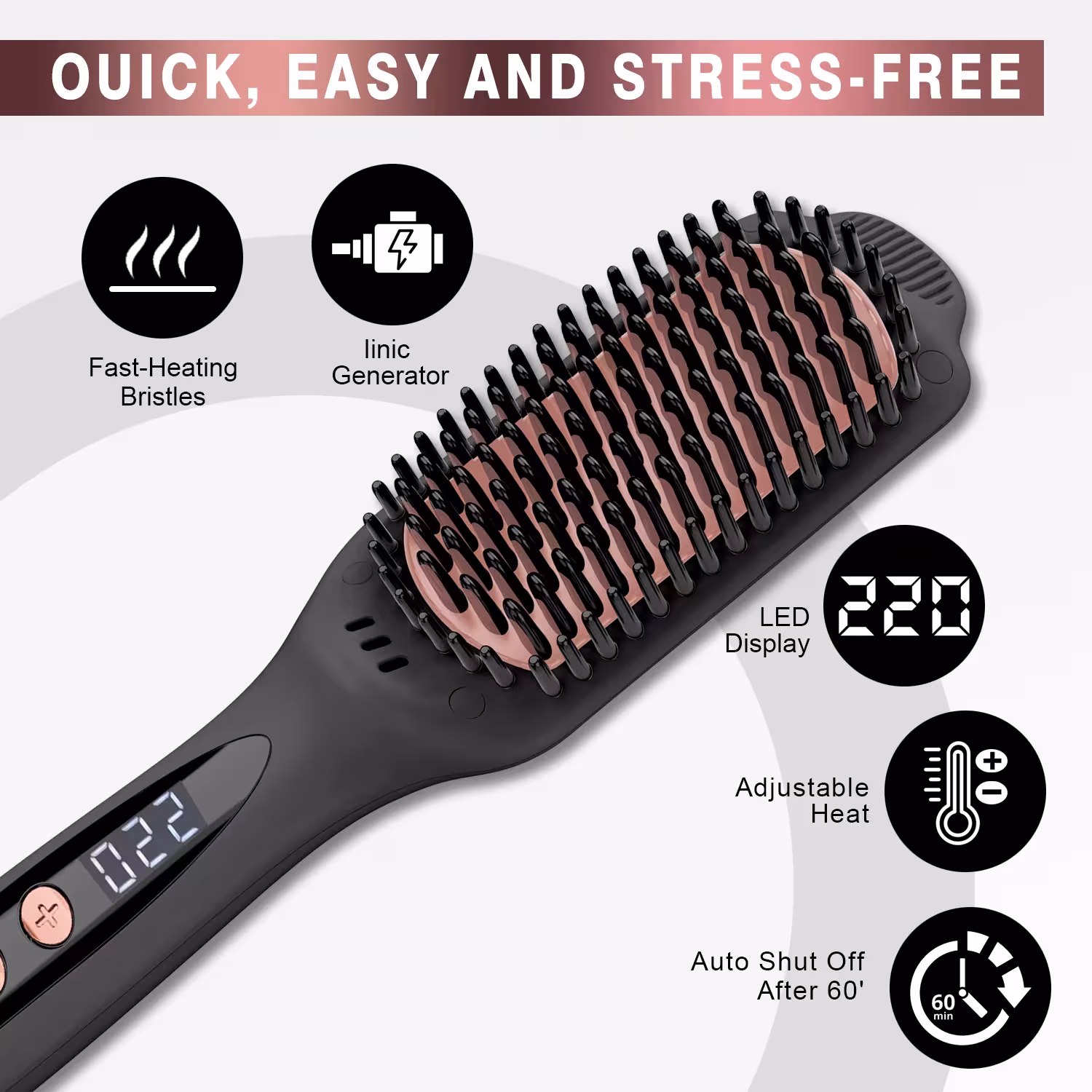 ionic hair straightening brush