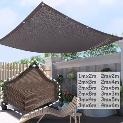 Outdoor garden sunshade net, terrace sunshade, camping sunshade net, UV protection, HDPE sunscreen cloth 1