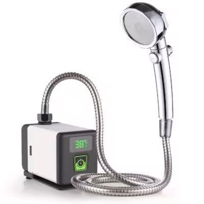 Portable Electric Showerhead, Electric Showerhead, Suitable for Camping, Beach,Car Washing,Charging Integrated Intelligent Pump 1