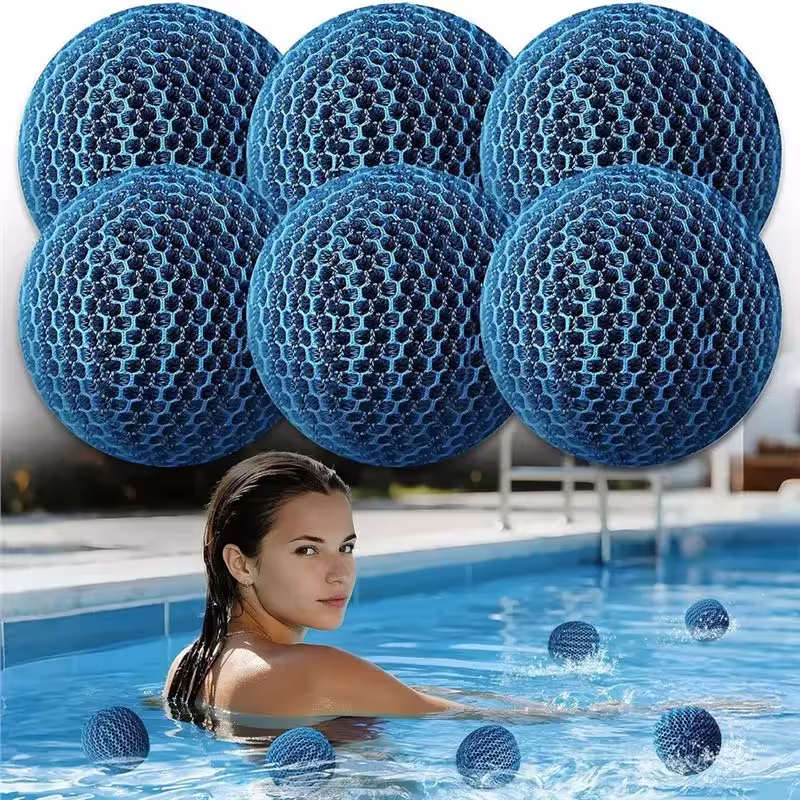 6 pcs. absorbent pads for SPA baths and pools, sponge balls