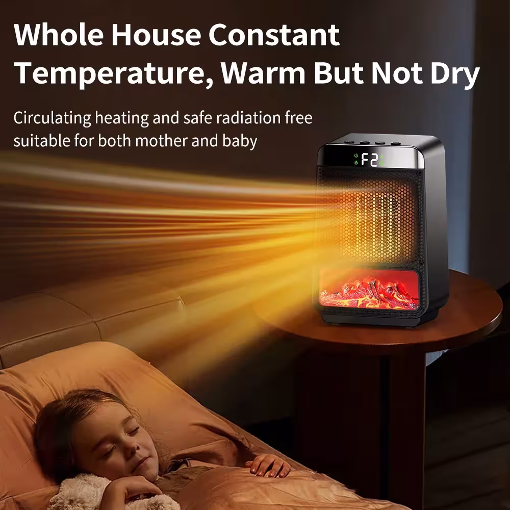 Electric heater with flame effect