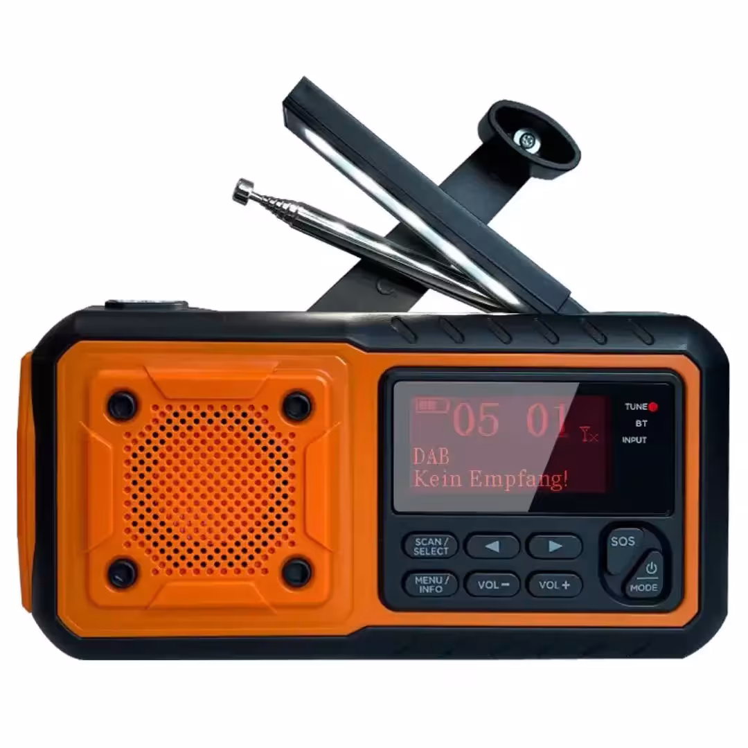 Radio d'urgence avec manivelle