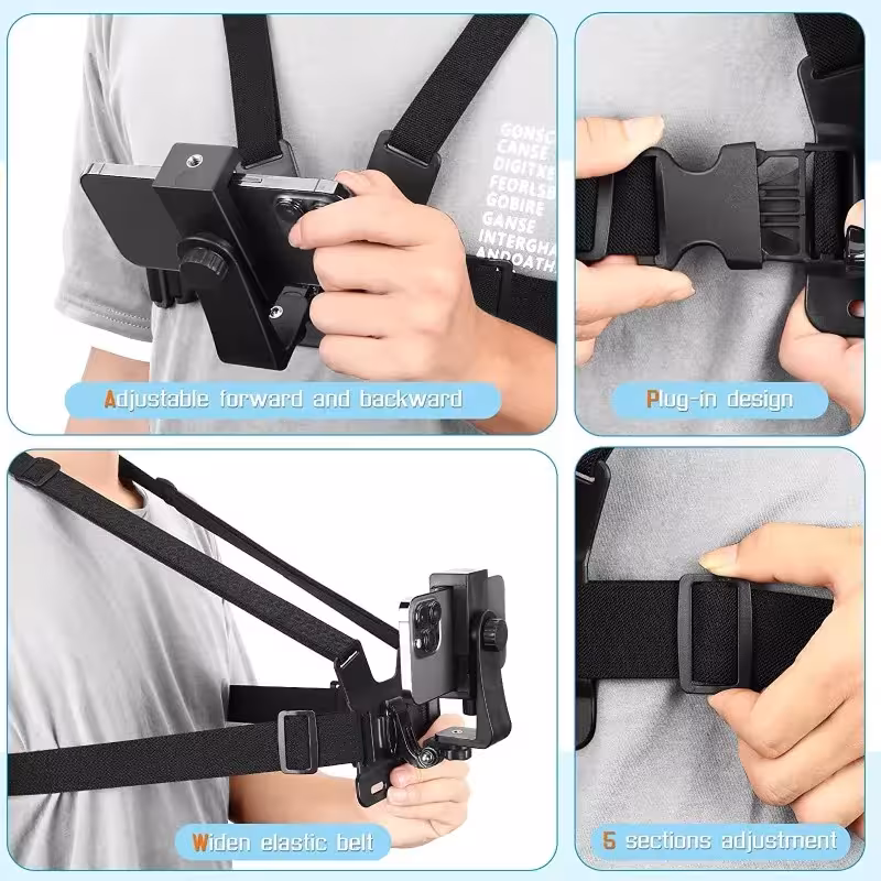 verstellbarer Telefonhalter mit Brustgurt
