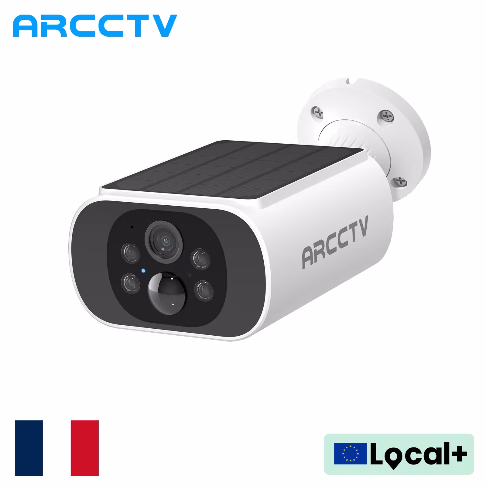 Telecamera da esterno ARCCTV 2K WiFi con pannello solare, visione notturna a colori e comunicazione audio