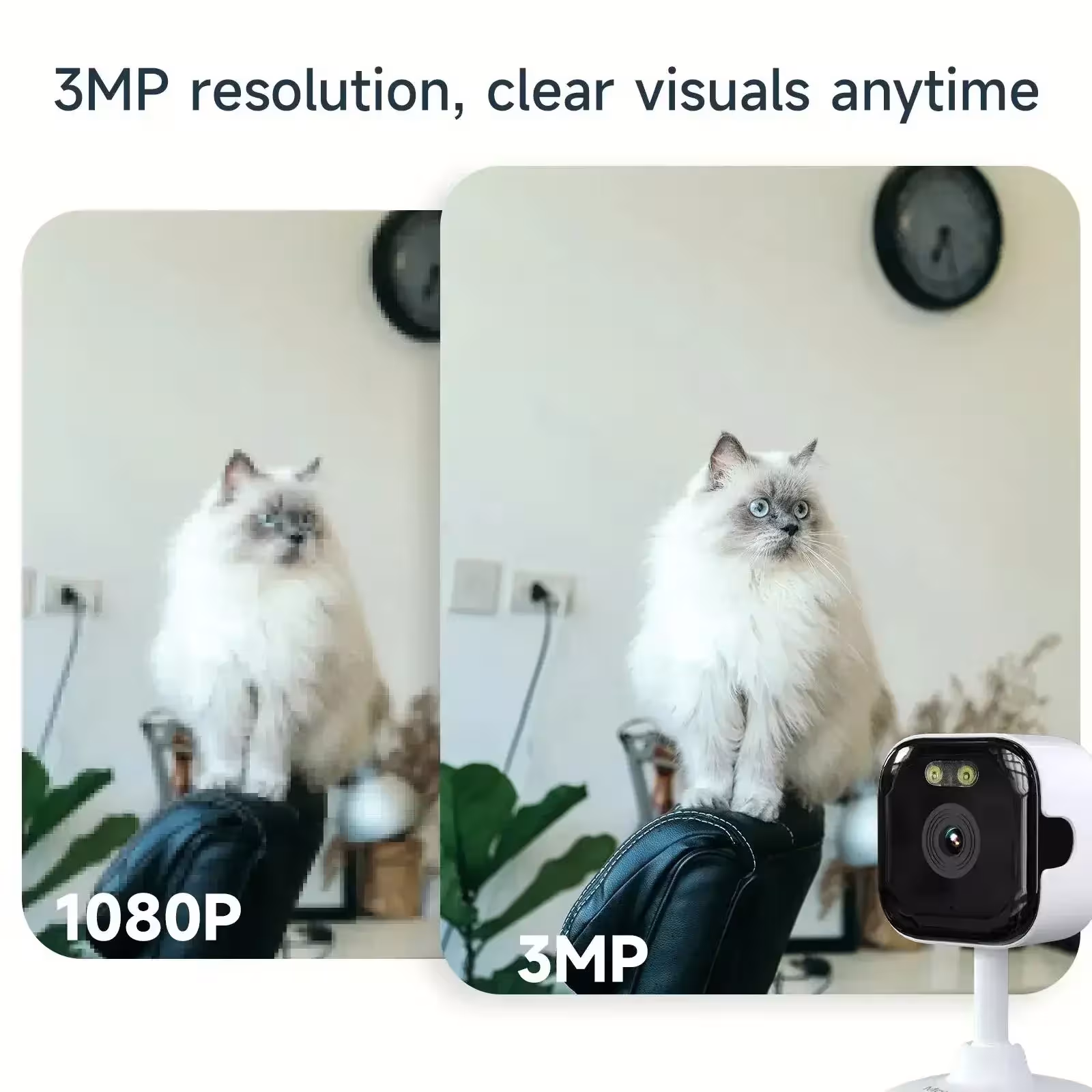 Caméra de surveillance pour fenêtre avec WiFi