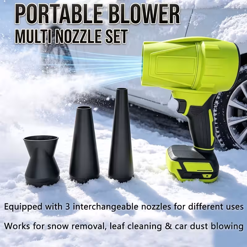 Soffiatore a batteria per foglie, neve e asciugatura auto, 18V