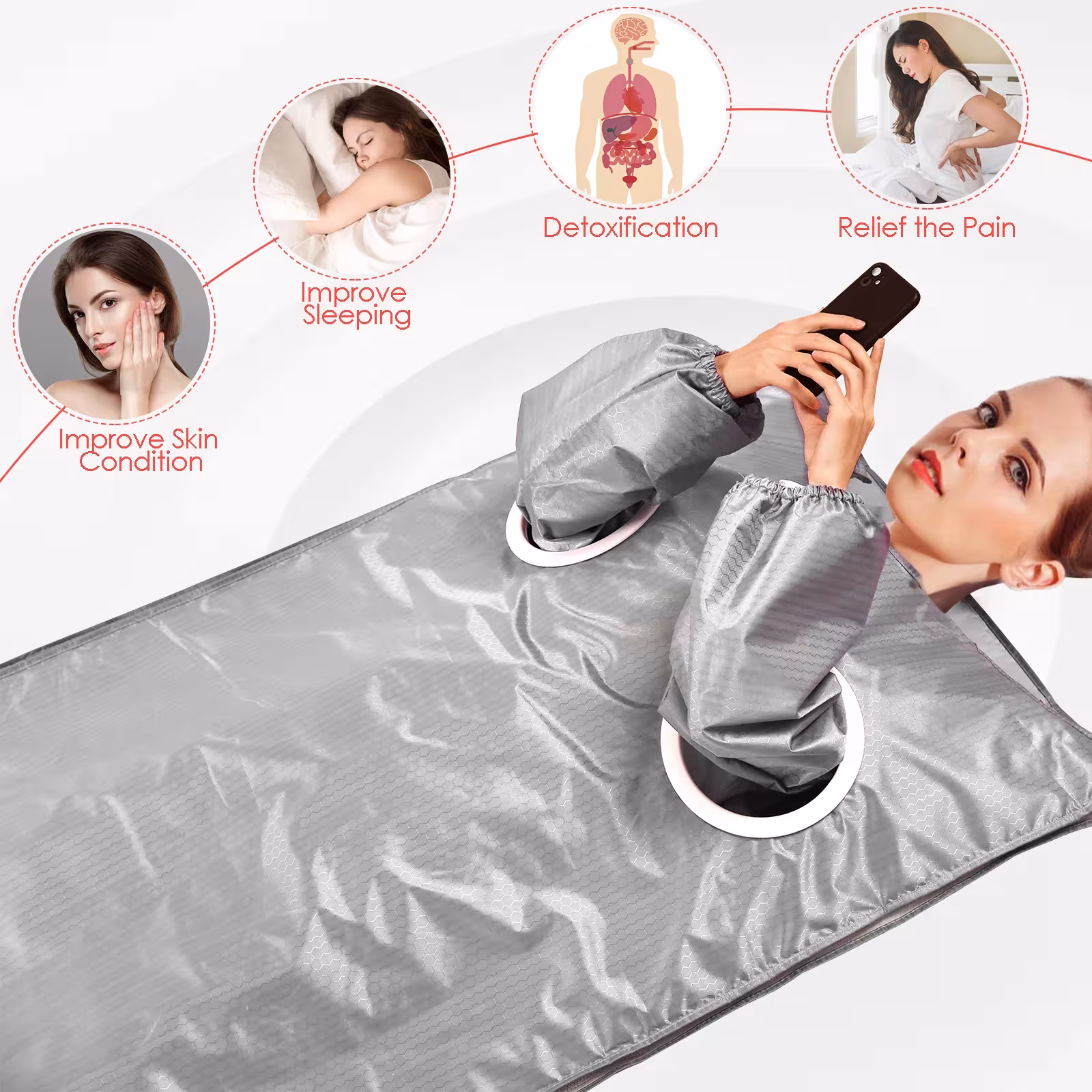Coperta sauna SPA portatile con telecomando per la disintossicazione e il rilassamento del corpo