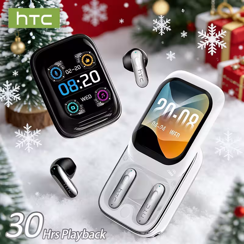 HTC NE48 belaidės Bluetooth ausinės su LCD ekranu ir triukšmo slopinimu