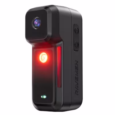 Feu arrière pour vélo RAVEMEN NT301 avec caméra, 2K HD, 3200 mAh
