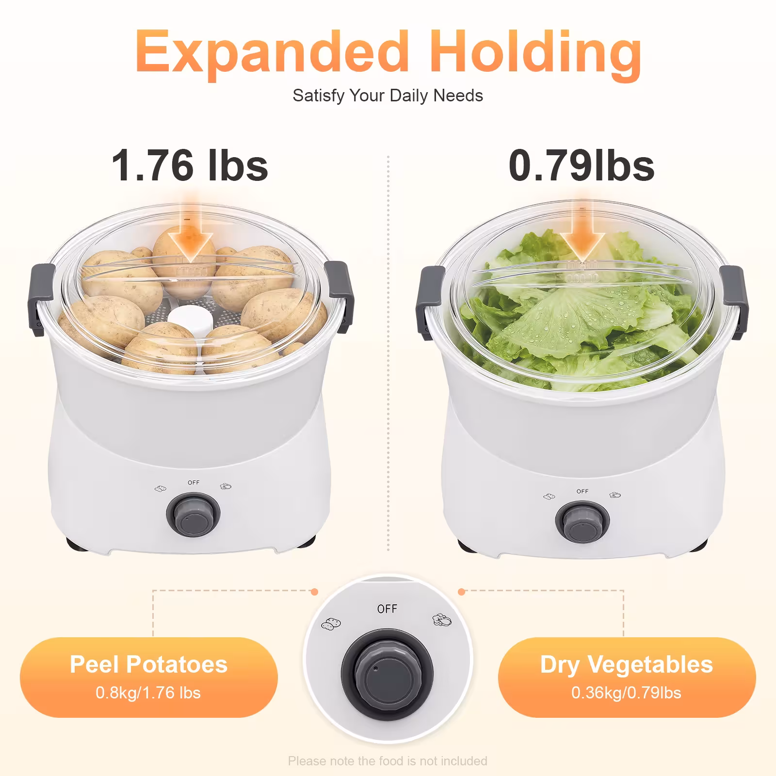 appareil électrique à éplucher les pommes de terre
