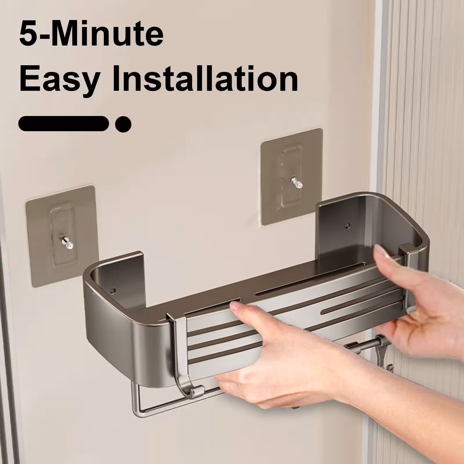 supporto da parete per bagno, senza foratura
