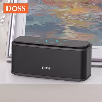 DOSS Portable Speaker Bluetooth 5.0 Touch Control Sound Box 12W HD Sound Built-in Mic Hand Free Wireless Speaker for Computer PC 1