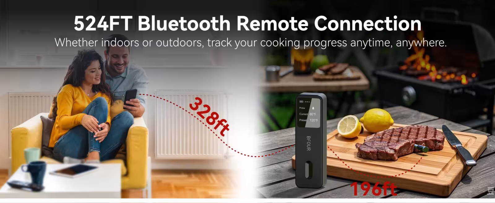 thermomètre de cuisson sans fil avec Bluetooth
