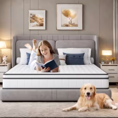 Mattress 140x190cm Height 25cm Pocket Spring Mattress with Comfort Foam, Mattress for Adults Medium Hardness 1