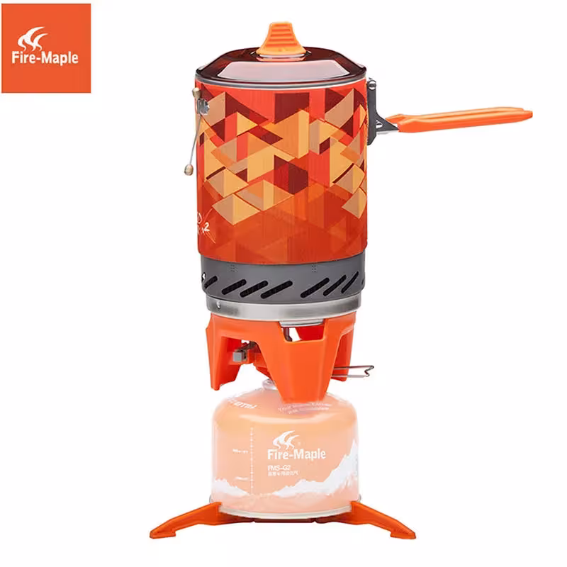 Réchaud à gaz pliant Fire Maple X2 avec casserole, idéal pour le camping et la randonnée