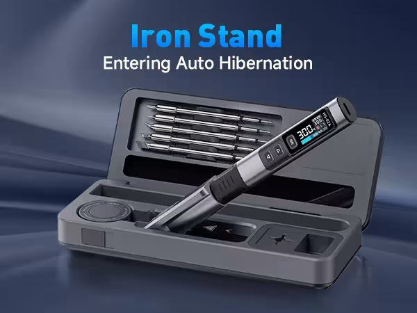 Adjustable temperature soldering iron