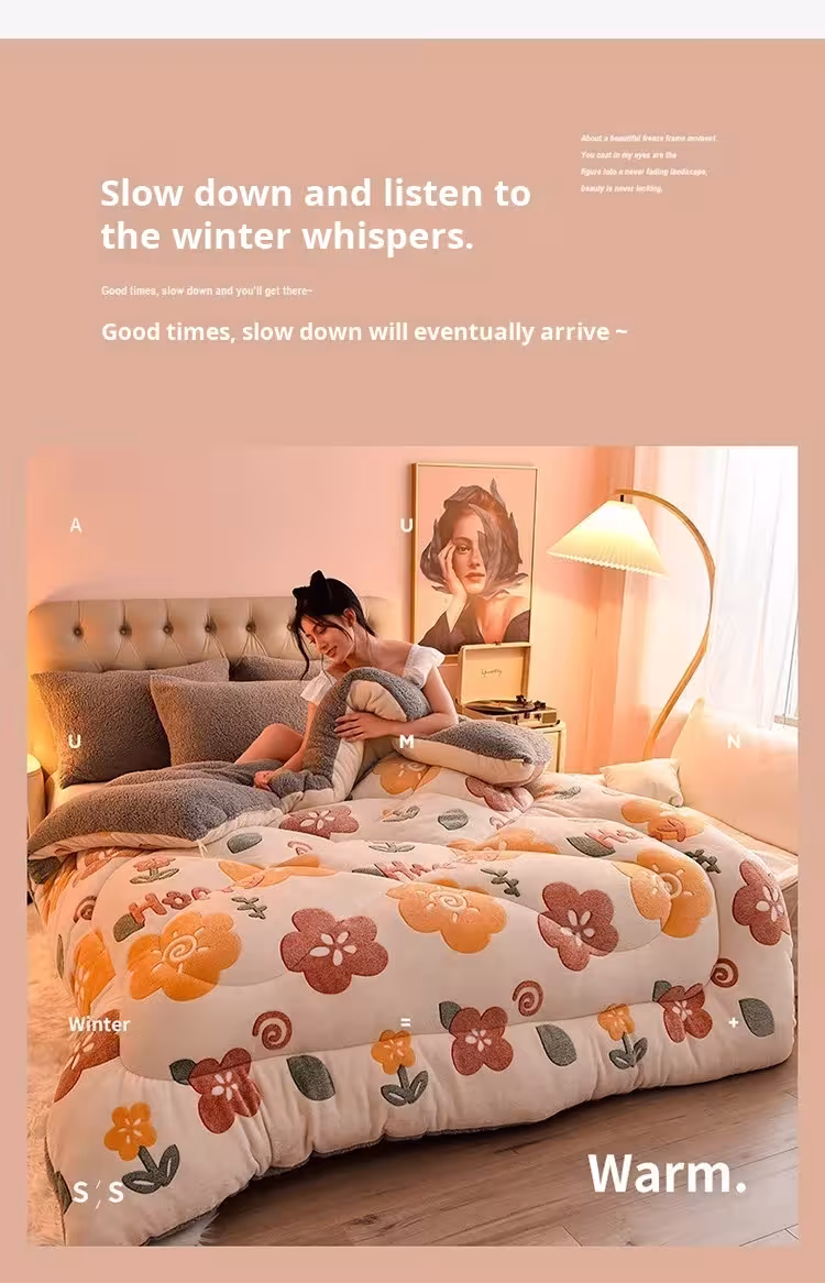 warm double-sided plush blanket