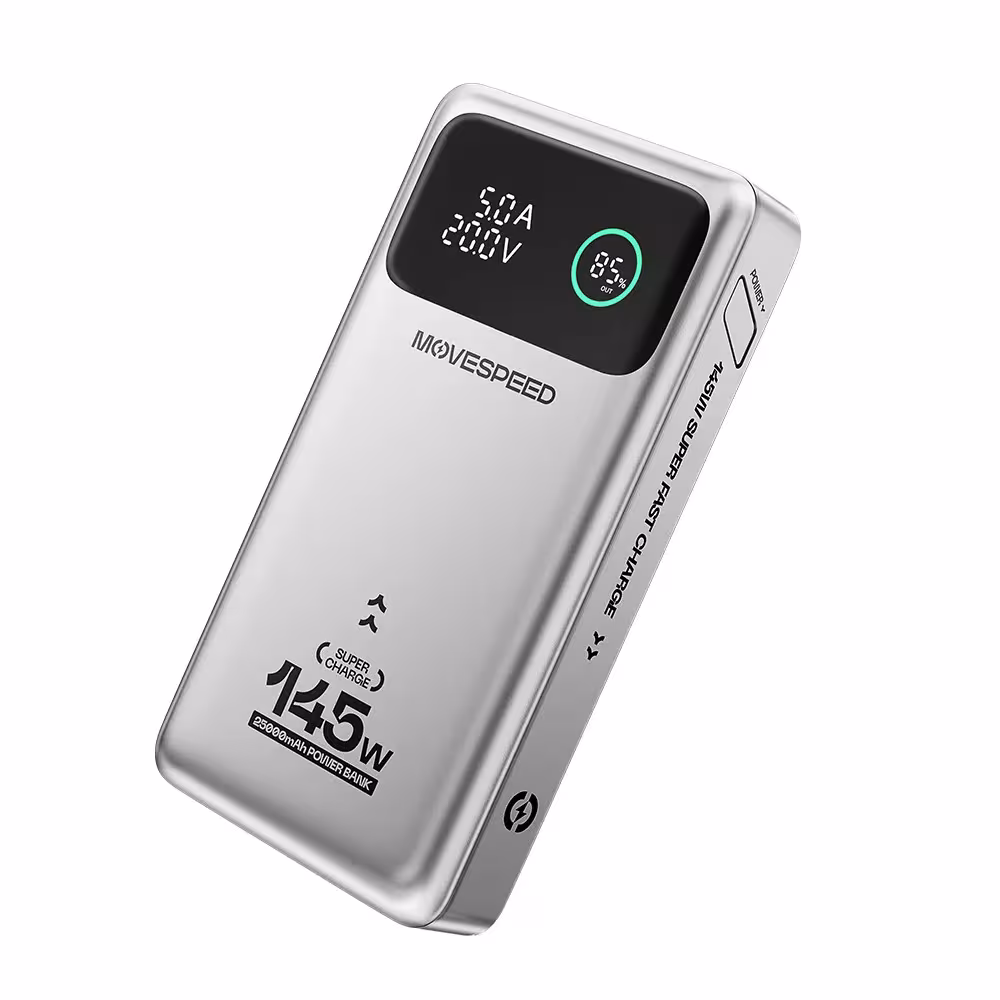 External battery with 25000mAh capacity,
